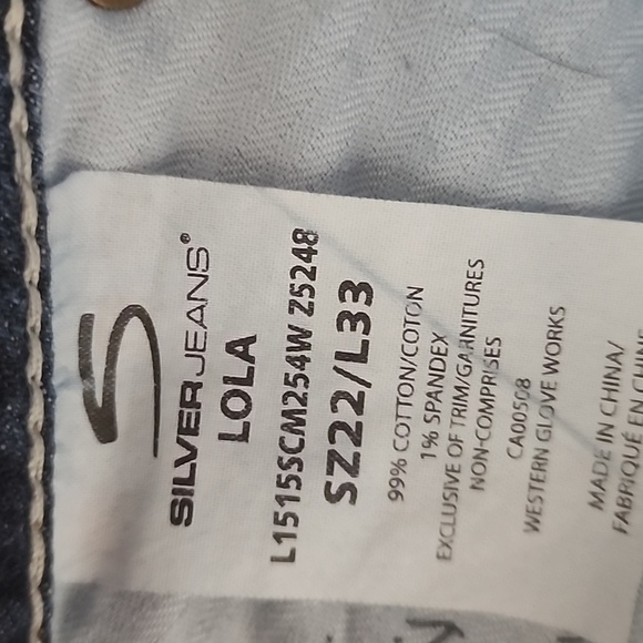 PLUS SILVER JEANS, LOLA, Bootcut, SZ23, L 33😍 - Picture 4 of 5